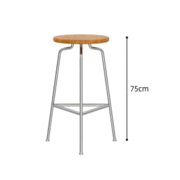 Nordic Designer Bar Chair Iron Leg Counter Stool Minimalist Reception Chair for Cafe Industrial Vintage Kitchen Island Stool