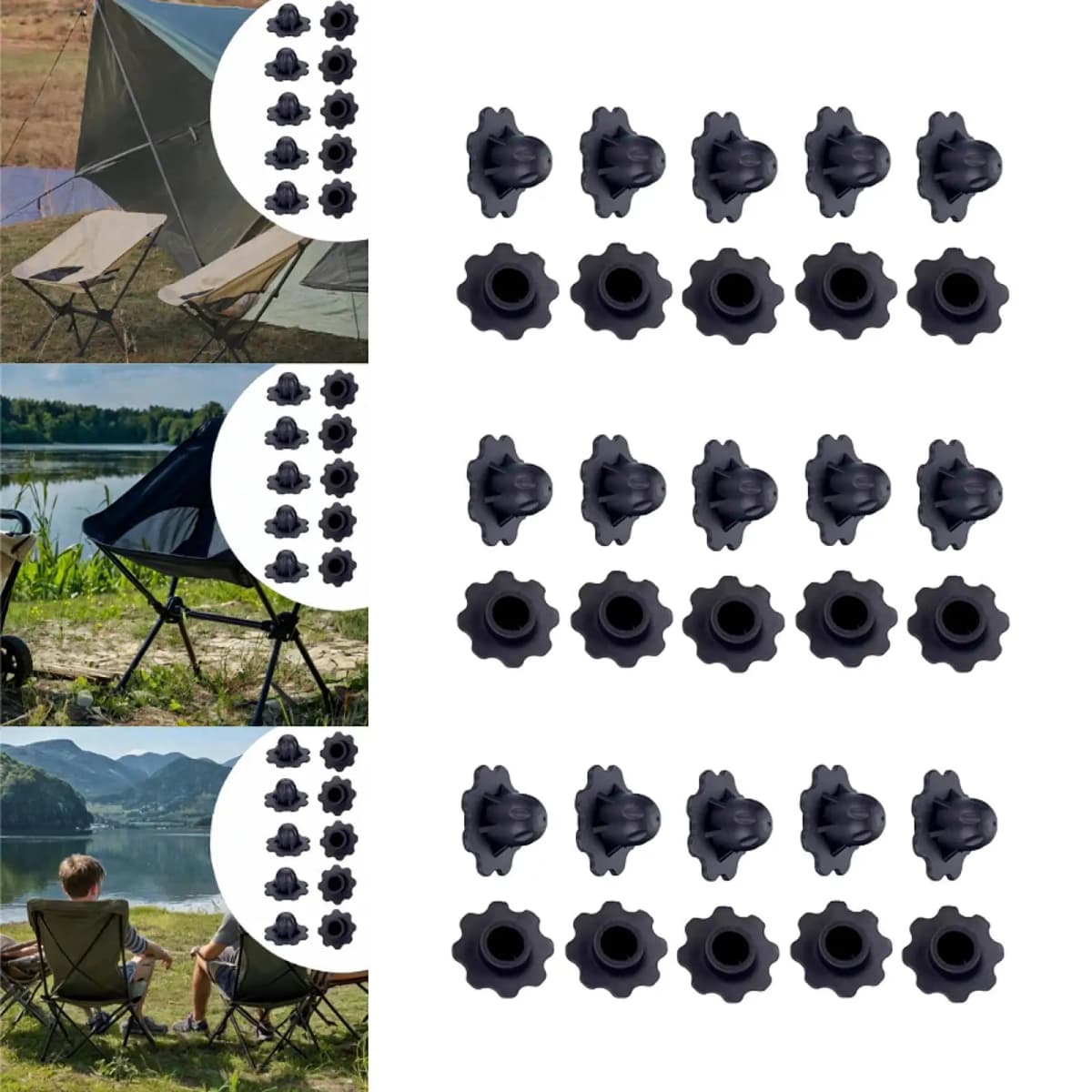 10x Moon Chair Foot Covers End Cap Foot Protectors for Backyard Beach Garden