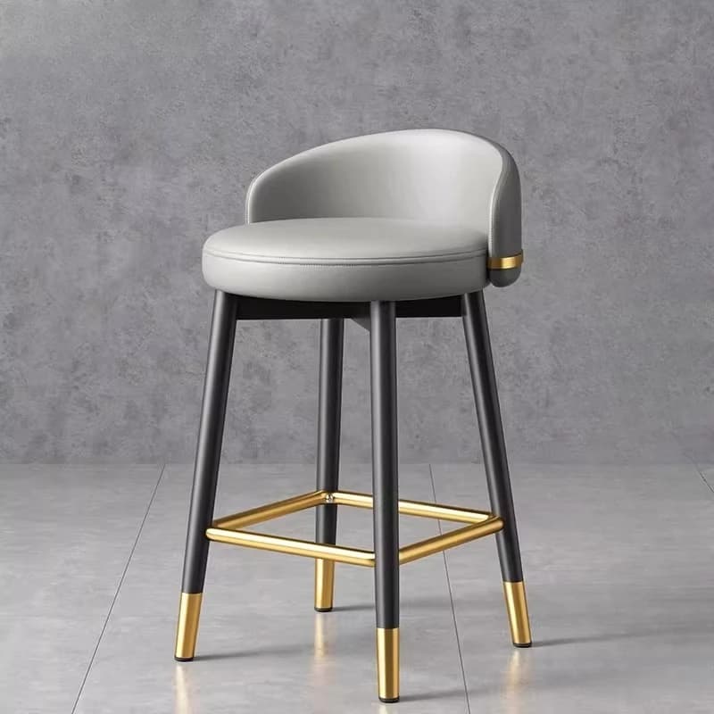 Luxury Nordic Bar Chair Elegant Counter High Design With Backrest Bar Chair Outside Taburetes Para Barra Nordic Furniture