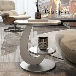 BJ BJ Light Luxury Living Room Sofa Side Table Balcony Small Round Table Advanced Sense Creative Home Small Coffee Table Advanc