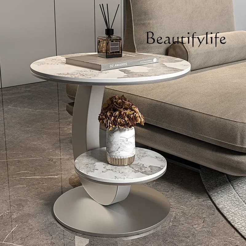 BJ BJ Light Luxury Living Room Sofa Side Table Balcony Small Round Table Advanced Sense Creative Home Small Coffee Table Advanc