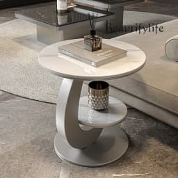 BJ BJ Light Luxury Living Room Sofa Side Table Balcony Small Round Table Advanced Sense Creative Home Small Coffee Table Advanc