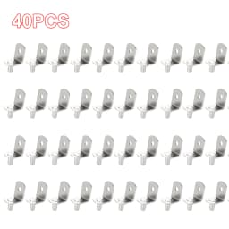 40Pcs Shelf Brackets Support Studs Pegs 5mm Metal Pin Shelves Seperator Furniture Shelf Wall Mount Bracket Holder For Cabinet