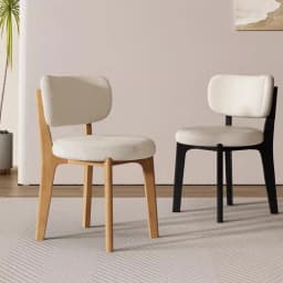 Solid Wood Living Room Simple and Modern Dining Chair Household Bedroom Backrest Chair Cream Style Office Dining Table Chair