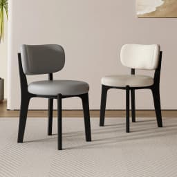 Solid Wood Living Room Simple and Modern Dining Chair Household Bedroom Backrest Chair Cream Style Office Dining Table Chair
