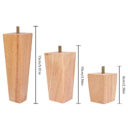 Natural Wooden Furniture Legs Solid Table Feet Sofa Cabinets Legs Bed Table Chair Replacement Increase Height Feet 6/15/20cm