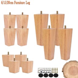 Natural Wooden Furniture Legs Solid Table Feet Sofa Cabinets Legs Bed Table Chair Replacement Increase Height Feet 6/15/20cm