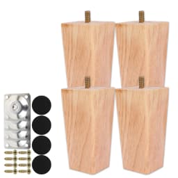 Natural Wooden Furniture Legs Solid Table Feet Sofa Cabinets Legs Bed Table Chair Replacement Increase Height Feet 6/15/20cm