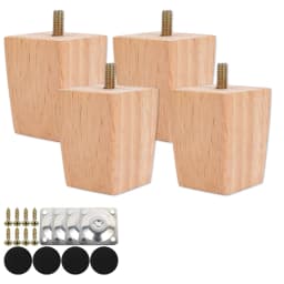 Natural Wooden Furniture Legs Solid Table Feet Sofa Cabinets Legs Bed Table Chair Replacement Increase Height Feet 6/15/20cm