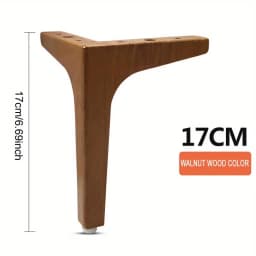 Walnut Finish Furniture Legs - Extended 6.69inch,Design For Wooden Cabinets & Sofas Legs For Furniture Wooden Furniture Legs
