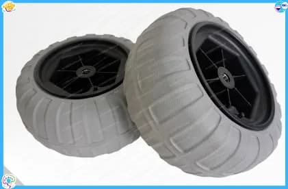 16-Inch Inflatable Beach Wheels, Kayak Trailer Wheels, Balloon Wheels with Bearings