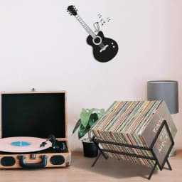 80 LPs Album Vinyl Record Storage Rack
