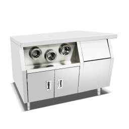 Factory Price Modern Stainless Steel Kitchen Storage Restaurant Island Kitchen Setup Kitchen Cabinets Island Table for Sale