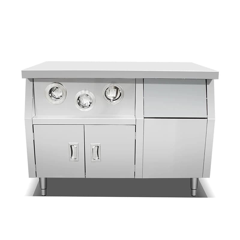 Factory Price Modern Stainless Steel Kitchen Storage Restaurant Island Kitchen Setup Kitchen Cabinets Island Table for Sale