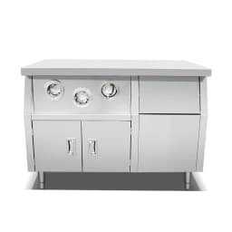 Factory Price Modern Stainless Steel Kitchen Storage Restaurant Island Kitchen Setup Kitchen Cabinets Island Table for Sale