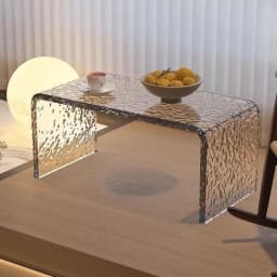 Transparent acrylic side table simple tatami bedroom window bed low small table household bay window coffee table