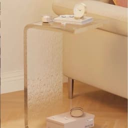 Transparent acrylic side table simple tatami bedroom window bed low small table household bay window coffee table