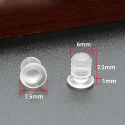 20pcs Transparent Rubber Screws Hole Plugs Anti collision Embedded Cabinet Door Bumpers Anti-slip Foot Pad Furniture Fasteners