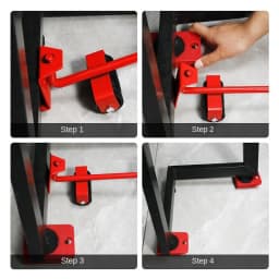 5Pcs/set Heavy Furniture Moving Transport Roller Set New Style Furniture Mover Roller Wheel Bar Removal Lifting Tool Suit