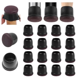 16PCS Silicone Chair Leg Floor Protectors with Wrapped Felt Sofa Table Feet Pads Non Slip Reduce Noise for Hardwood Floors