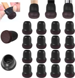 16PCS Silicone Chair Leg Floor Protectors with Wrapped Felt Sofa Table Feet Pads Non Slip Reduce Noise for Hardwood Floors