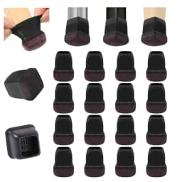 16PCS Silicone Chair Leg Floor Protectors with Wrapped Felt Sofa Table Feet Pads Non Slip Reduce Noise for Hardwood Floors