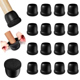 16PCS Silicone Chair Leg Floor Protectors with Wrapped Felt Sofa Table Feet Pads Non Slip Reduce Noise for Hardwood Floors