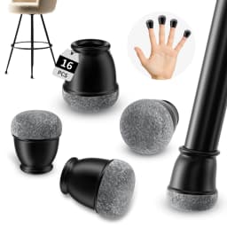 16PCS Silicone Chair Leg Floor Protectors with Wrapped Felt Sofa Table Feet Pads Non Slip Reduce Noise for Hardwood Floors