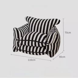 MOMO Simple Household Living Room Leisure Lazy Sofa Net Red Striped Bedroom Tatami Creative Backrest Chaise Longue
