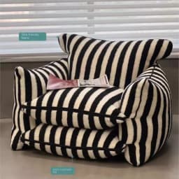 MOMO Simple Household Living Room Leisure Lazy Sofa Net Red Striped Bedroom Tatami Creative Backrest Chaise Longue