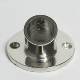 BAAU 2X Marine Stainless Steel 60 Degree 22mm 7/8 Inch Tube Round Base Hand Rail Railing Fitting Yachts Accessories