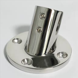 BAAU 2X Marine Stainless Steel 60 Degree 22mm 7/8 Inch Tube Round Base Hand Rail Railing Fitting Yachts Accessories