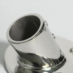BAAU 2X Marine Stainless Steel 60 Degree 22mm 7/8 Inch Tube Round Base Hand Rail Railing Fitting Yachts Accessories