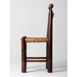 Solid Wood Rattan Dining Chair Retro Rattan Chair Home Simple Homestay Cafe Leisure Backrest Chair
