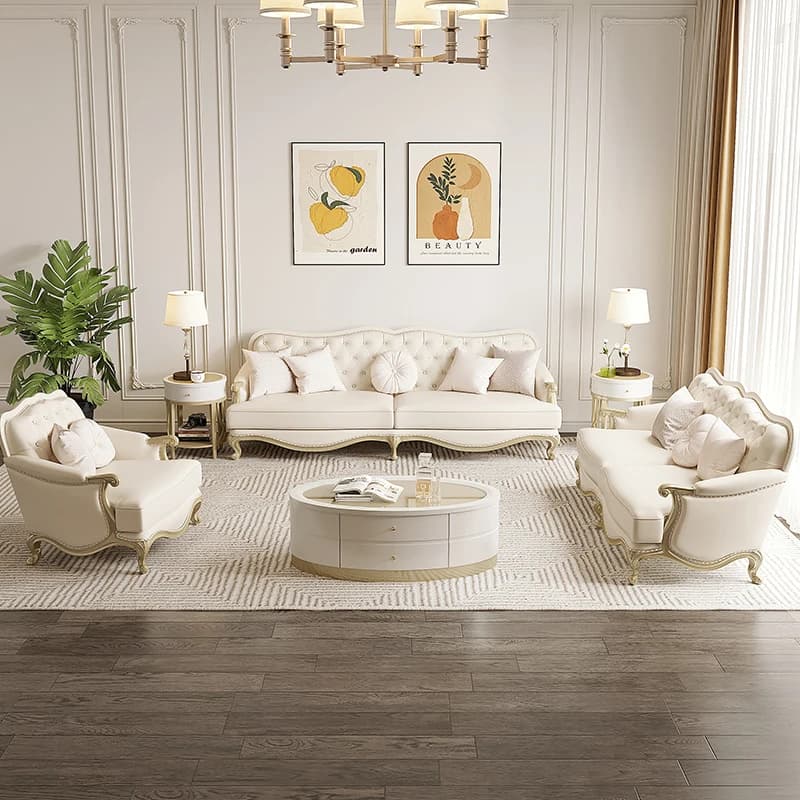 Elegant Individual Sofa Vintage Luxury Glamour Living Room Sofas Chaise Lounge L Shape Couch Wohnzimmer Furniture Home