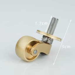 4PCS/Lot 32mm Brass Casters Heavy Duty amp; Safe for All Floors, Gold Polished Finish Casters Wheels for Chairs/Tables/Furniture