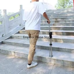 Portable Outdoor Foldable Crutch Chair Elderly Walking Stool Lightweight Mountain Climbing Beach Chairs Walking Stick Furniture