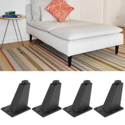 4/8Pcs Furniture Legs Pads Aluminum Alloy Sofa Bed Feet Heavy Duty Solid Square Sloping Table Cabinet Replacement