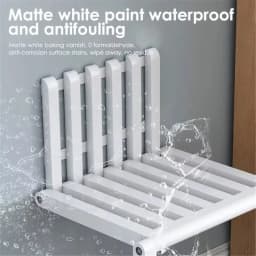 Wall Mounted Folding Chair Solid Wood Porch Chair Door Shoe Cabinet Hidden Footstool Folding Bathroom Balcony Living Stool