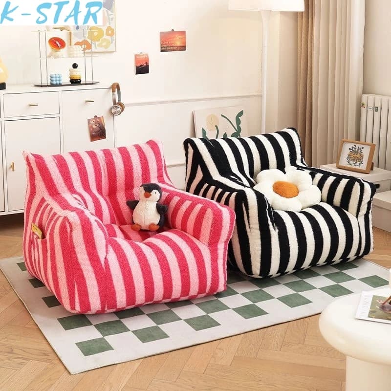K-star Dopamine Color Solid Color Simple Earless Adult And Children's Sofa Reading Corner Lazy Sofa Chair Mini 2024 Dropshipping