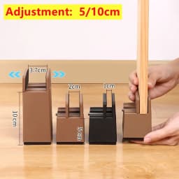4Pcs Heavy Duty Furniture Leg Risers Adjustable Heavy Duty Furniture Sofa Table Chair Leg Risers Screw Clamp Furniture Risers