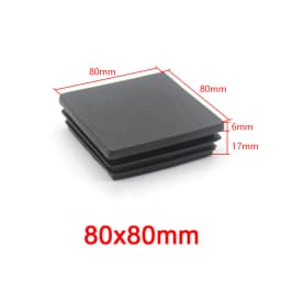 Square Plastic Black Blanking End Caps Furniture Leg Tube Pipe Inserts Plugs Bung Decorative Dust Cover 13x13mm-100x100mm