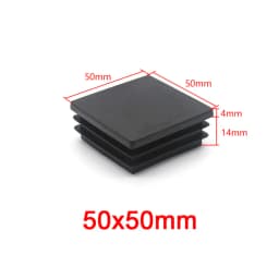 Square Plastic Black Blanking End Caps Furniture Leg Tube Pipe Inserts Plugs Bung Decorative Dust Cover 13x13mm-100x100mm