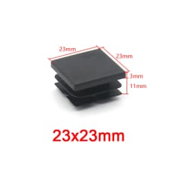 Square Plastic Black Blanking End Caps Furniture Leg Tube Pipe Inserts Plugs Bung Decorative Dust Cover 13x13mm-100x100mm