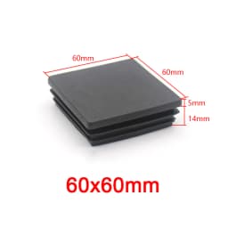 Square Plastic Black Blanking End Caps Furniture Leg Tube Pipe Inserts Plugs Bung Decorative Dust Cover 13x13mm-100x100mm