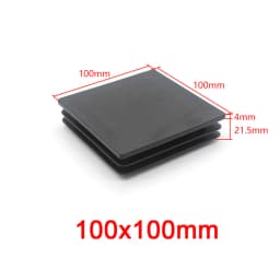 Square Plastic Black Blanking End Caps Furniture Leg Tube Pipe Inserts Plugs Bung Decorative Dust Cover 13x13mm-100x100mm