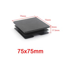 Square Plastic Black Blanking End Caps Furniture Leg Tube Pipe Inserts Plugs Bung Decorative Dust Cover 13x13mm-100x100mm