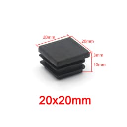 Square Plastic Black Blanking End Caps Furniture Leg Tube Pipe Inserts Plugs Bung Decorative Dust Cover 13x13mm-100x100mm