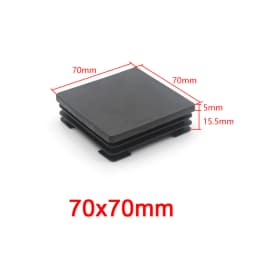 Square Plastic Black Blanking End Caps Furniture Leg Tube Pipe Inserts Plugs Bung Decorative Dust Cover 13x13mm-100x100mm
