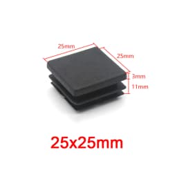 Square Plastic Black Blanking End Caps Furniture Leg Tube Pipe Inserts Plugs Bung Decorative Dust Cover 13x13mm-100x100mm